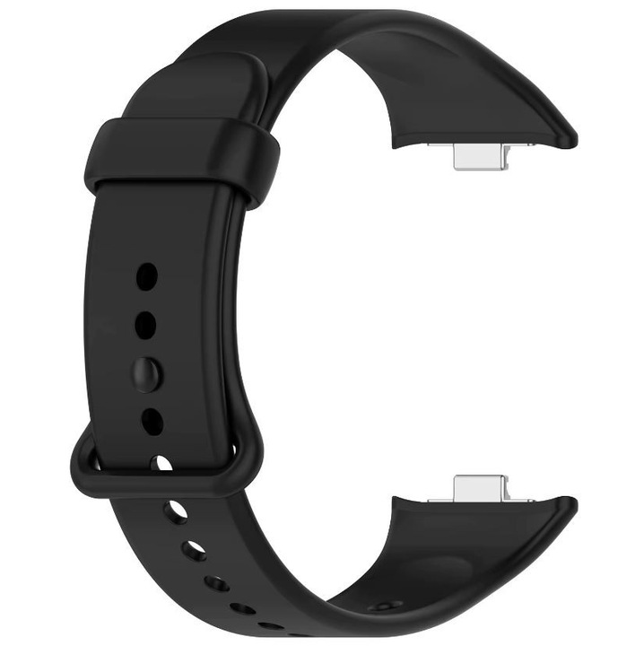 Спортна каишка за Xiaomi Mi Band 8 Pro / Band 9 Pro / RedMi Watch 4, регулируема с копче, силиконова, черна