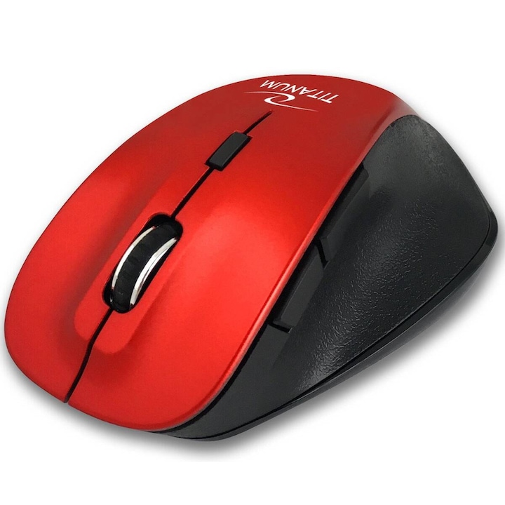 Mouse Optic Esperanza Wireless Fornax TM122R 5 Butoane USB 1600Dpi Negru-Rosu