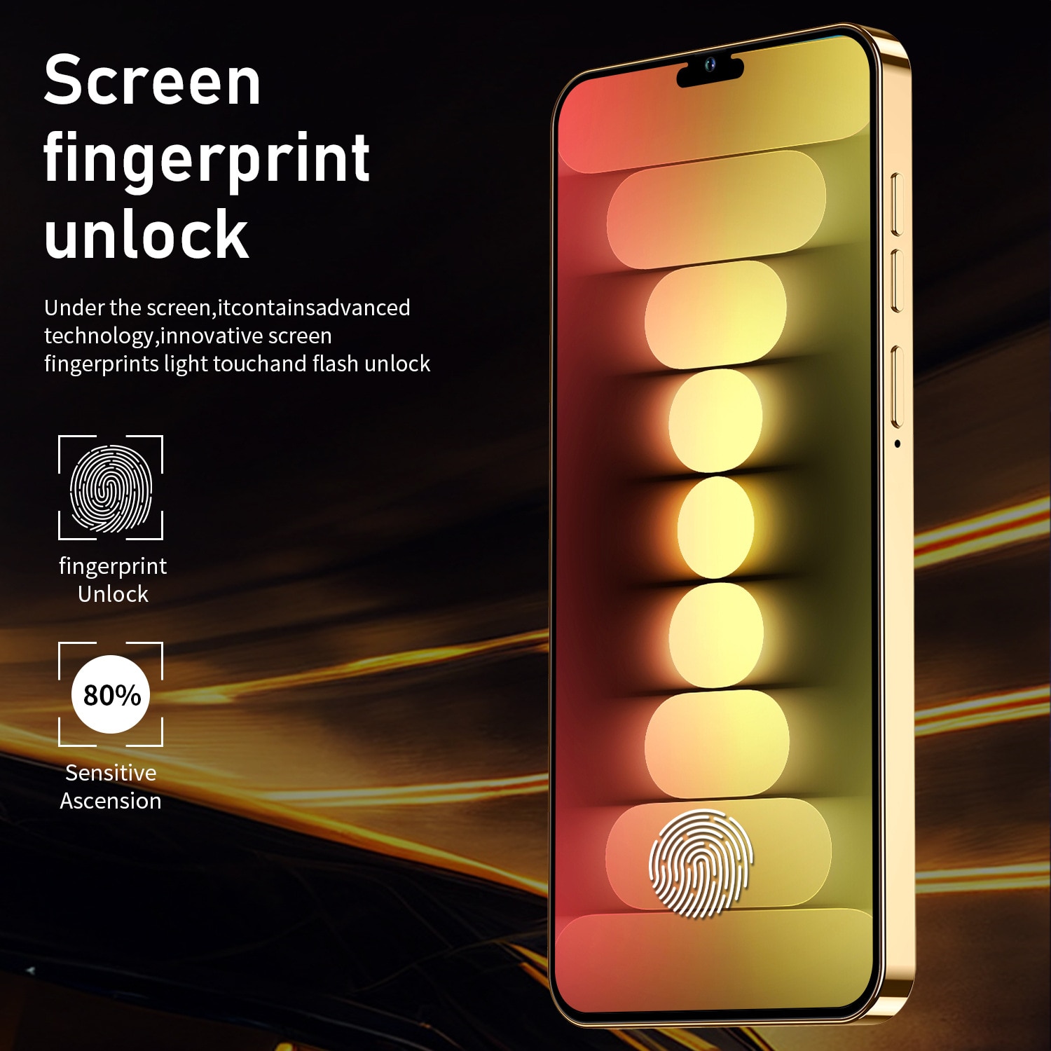 Telefon, 16 GB, ecran de 6.5 inch, pixeli ultra-inalti, camera frontala pentru frumusete, recunoastere faciala，Aur, nobil