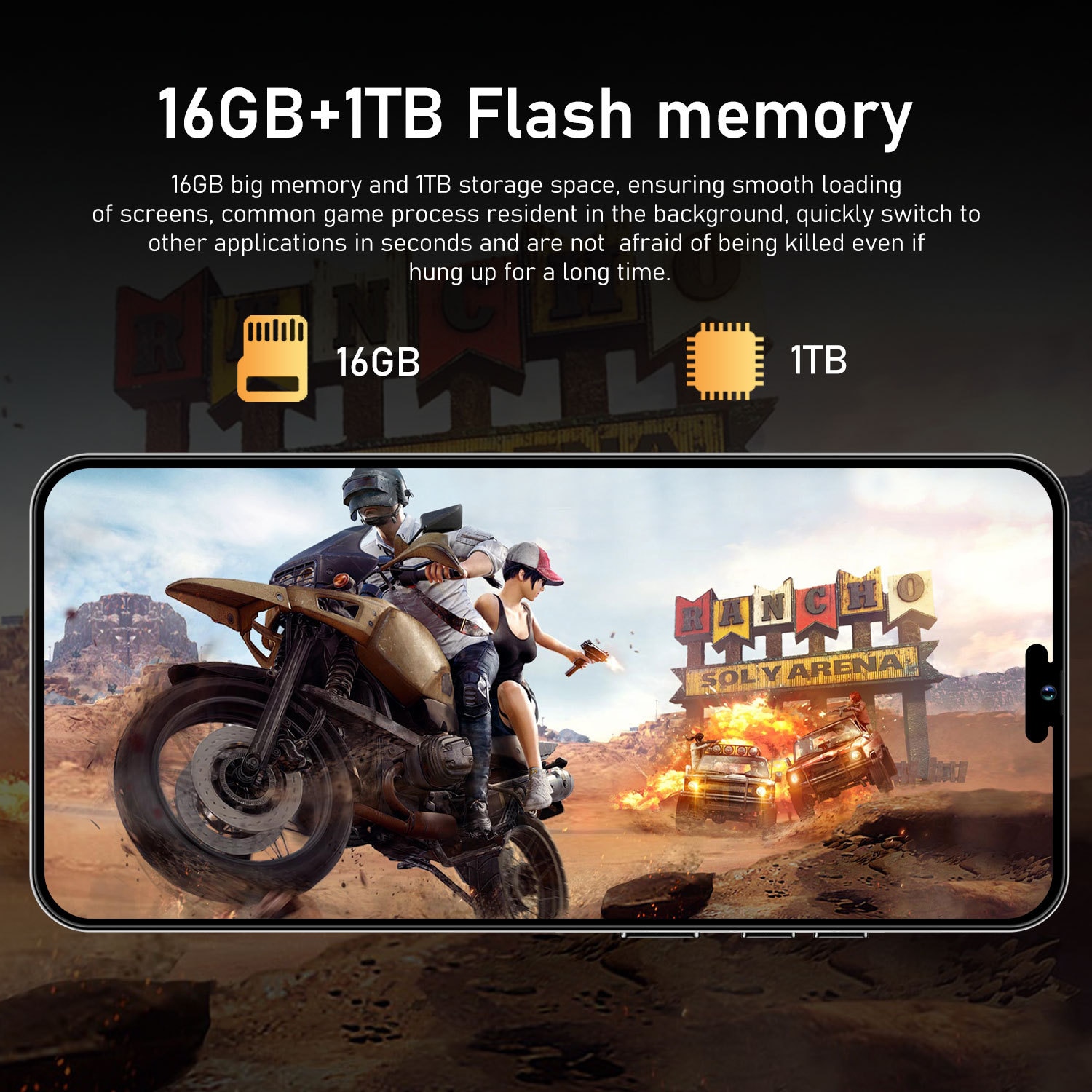 Telefon, 16 GB, ecran de 6.5 inch, pixeli ultra-inalti, camera frontala pentru frumusete, recunoastere faciala，Aur, nobil