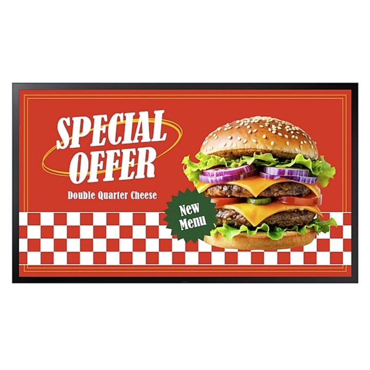 Professzionális képernyő VA LED Samsung Smart Signage 55" OH55DX, Full HD 1920 x 1080, HDMI, WiFi, fekete