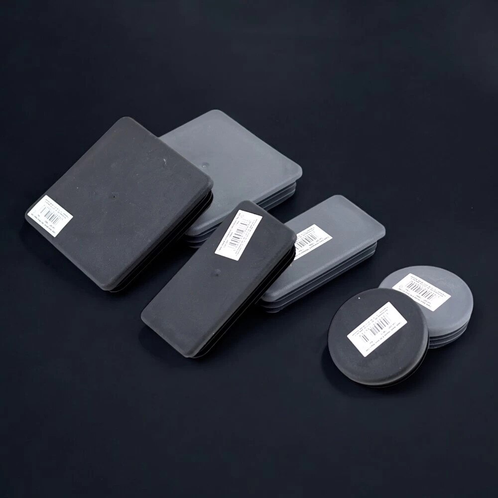 Set 10 buc, Capac plastic, teava rectangulara, 100x50 mm, Negru, Easy ...