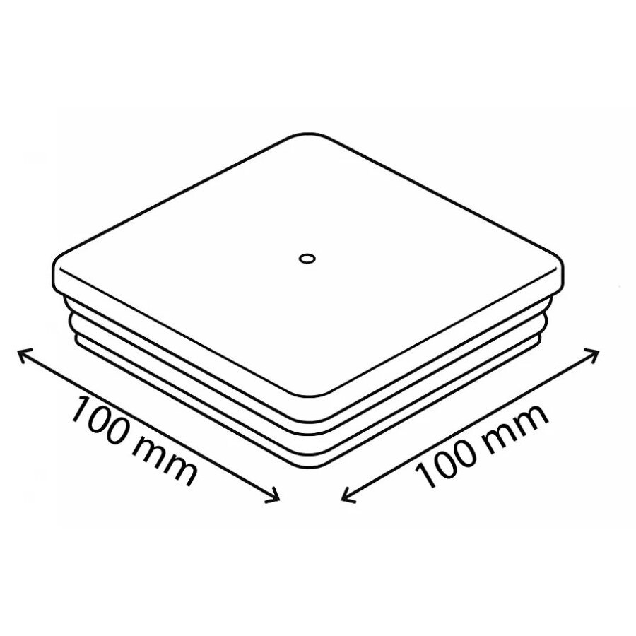 Capac plastic, teava patrata, 100x100 mm, Gri, 1 buc, Easy Fix - eMAG.ro
