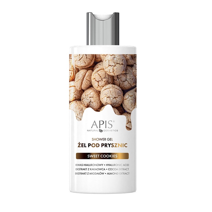 Gel de dus hidratant APIS Sweet Cookies cu aroma de biscuiti dulci, 300 ml