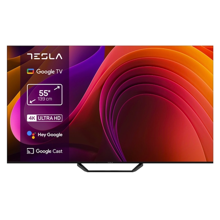 Televizor LED Tesla 139 cm 55" 55E655BUS, Ultra HD 4K, Smart TV, WiFi, CI+