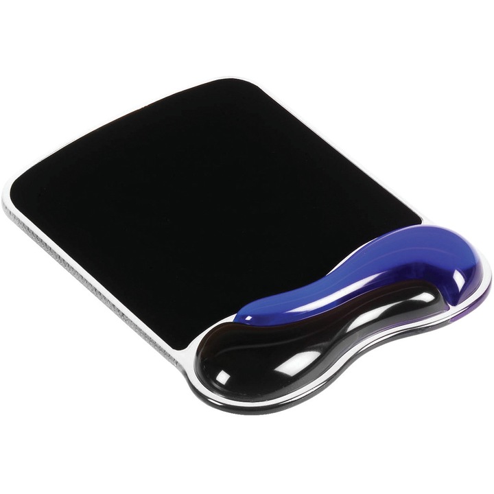 Mouse Pad Kensington Duo Gel, cu suport ergonomic pentru incheietura mainii, cu gel, albastru/negru