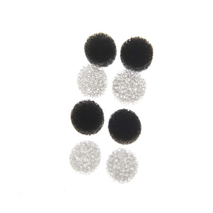 Защитни филтри за слушалки, MKF, 4 чифта (2 бели, 2 сиви), диаметър 4 мм, височина 3 мм