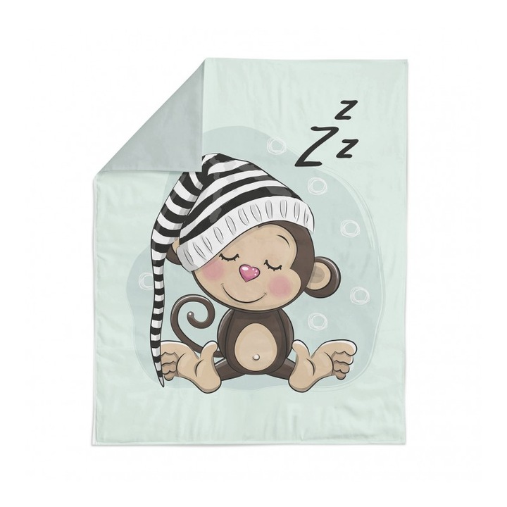 Material textil, Panou de bumbac 75x100 cm Maimuta dormind, bumbac 100%