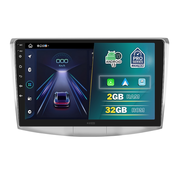 Navigatie Volkswagen Passat B6, B7, CC 2005-2012 dedicata, MaxTech® PRO SERIES, 2 GB Ram 32 GB Rom, Carplay & Android auto, Ecran 10” HD Touch, GPS, Wifi, Bluetooth, Radio, USB, EQ, DSP, Waze
