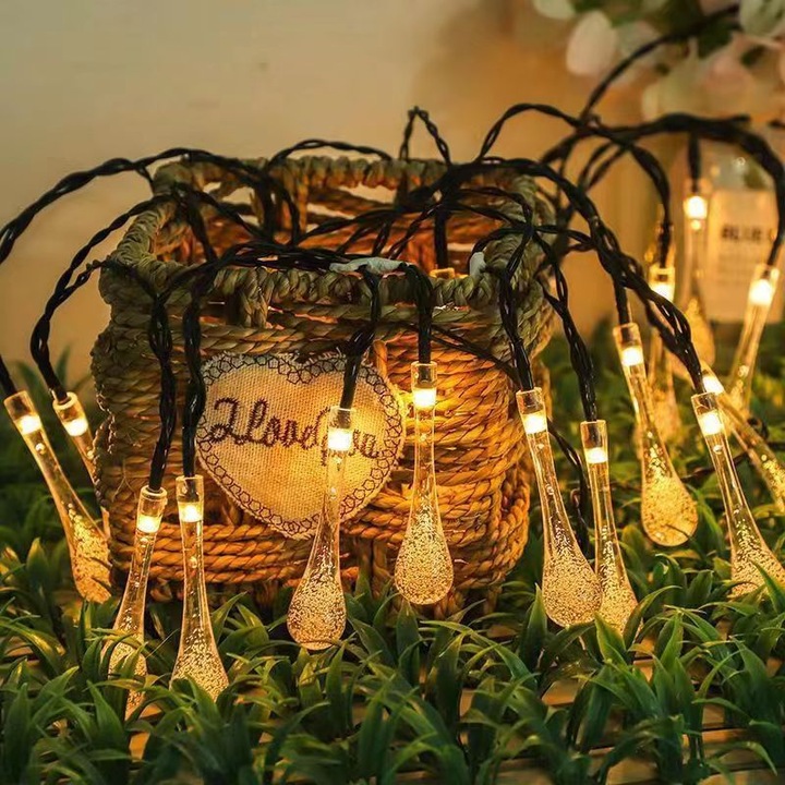 Lumini Globuri Apa Feicaeesa, 80 LED Impermeabile, Alb Cald, 10m, cu Baterii, pentru Interior/Exterior