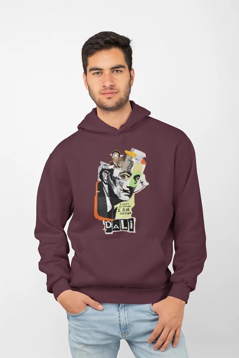 Hanorac unisex D&B EB00021 Dali Burgundy - Marimea XL