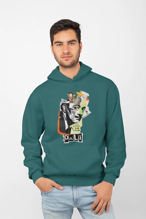 Hanorac unisex D&B EB00021 Dali turcoaz inchis - Marimea XL