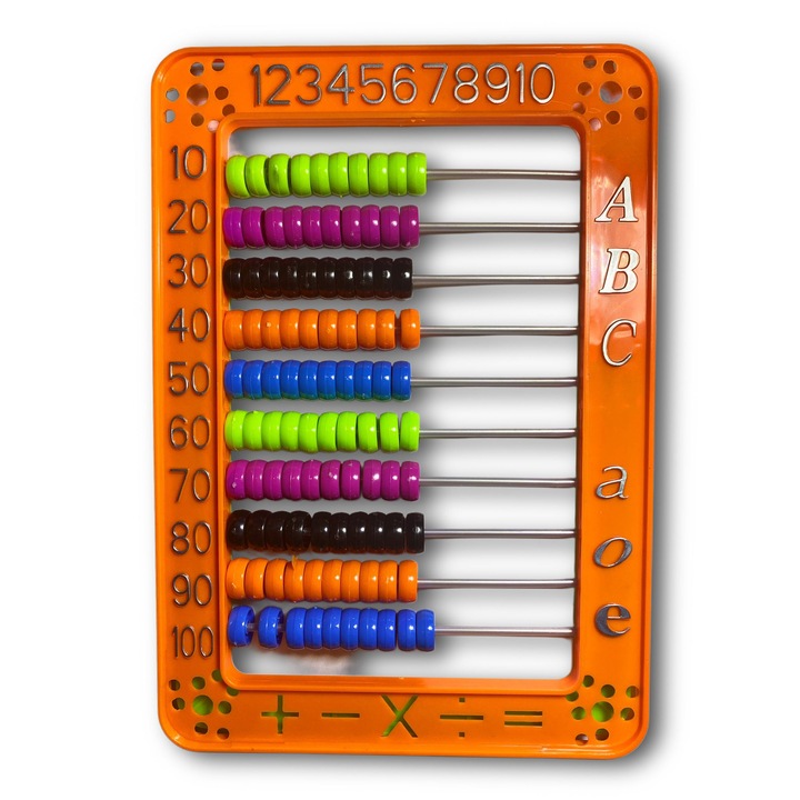 Műanyag pult 100 golyóval, narancssárga