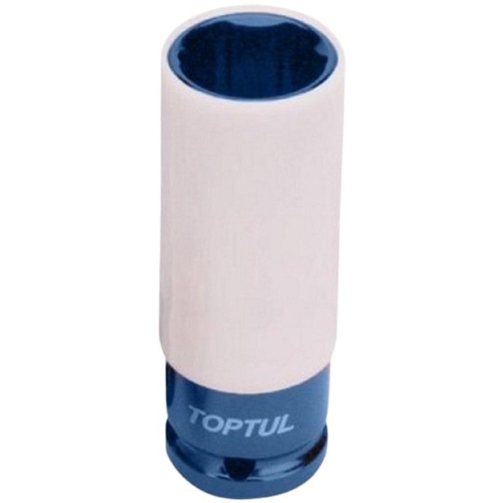 Cheie TOPTUL KABD1617 tubulara de impact pentru jante aliaj, antrenor patrat 1/2 inch, deschidere cheie 17 mm, lungime 86 mm