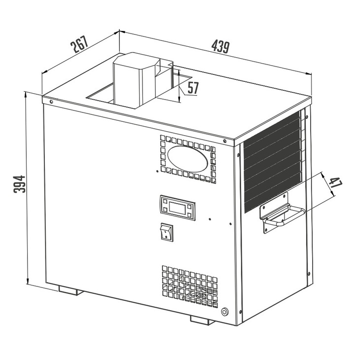 Dozator bere ich-zapfe.de Lindr AS 40, 40l, 440x270x395mm