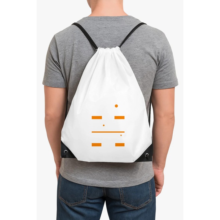 Rucsac alb unisex, compartiment incapator, 40x30x1cm