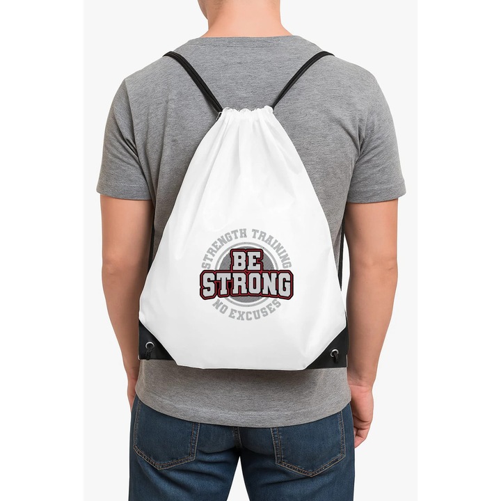 Rucsac alb unisex, minimalist, design modern, 40x30x1cm