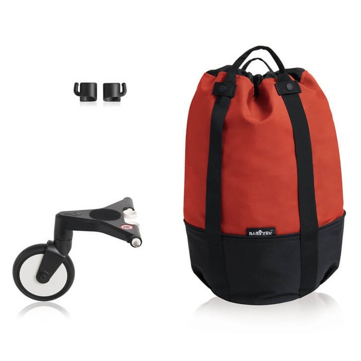 Geanta Carucior Babyzen YOYO cu Roata Suplimentara – Capacitate 10 kg, Rosu, 45x23cm