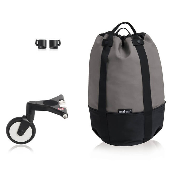 Geanta Carucior Babyzen YOYO cu Roata Suplimentara – Capacitate 10 kg, Gri, 45x23cm