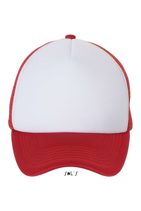 Унисекс мрежеста шапка, 5 панела, SOL'S SO01668, Бял/Червен, Универсален