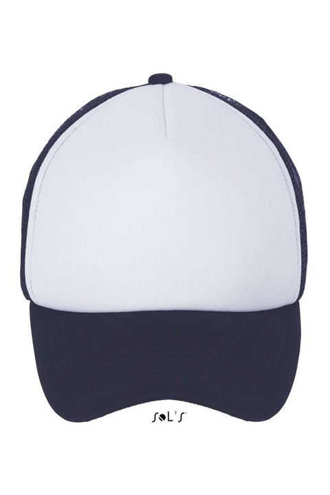 Унисекс мрежеста шапка, 5 панела, SOL'S SO01668, Бял/Френско тъмносиньо, Универсална