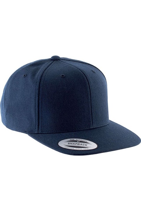 Sapca unisex, cu cozoroc drept, 6 panouri, K-UP KP910, Navy/Navy, Universal