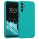 Husa Joyshell pentru Samsung Galaxy A15, SIlicon Catifelat Cu Interior Microfibra, Protectie la Camere, Turcoaz