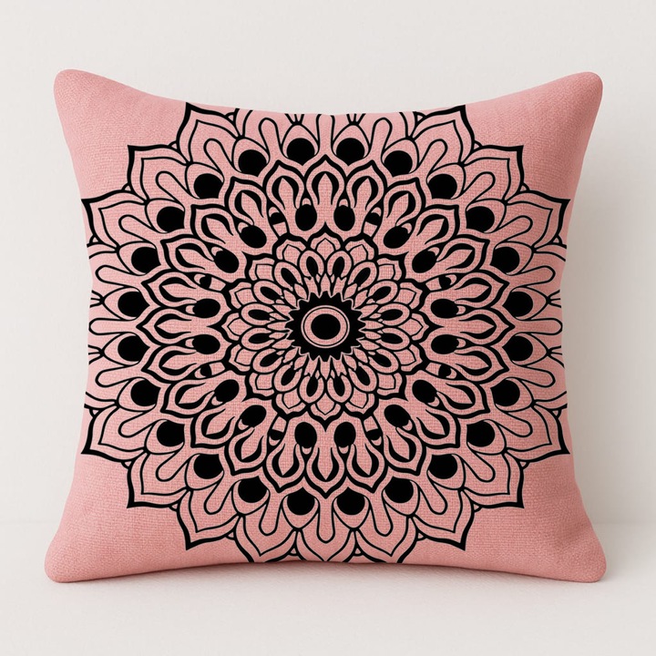 Set pernă + față de pernă, roz, 50x50cm