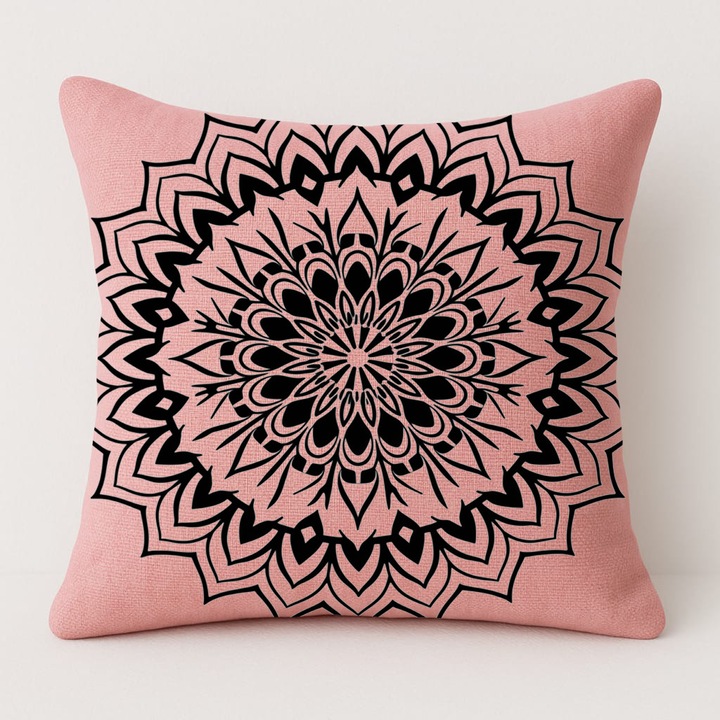 Set pernă și față de pernă, roz, 50x50cm