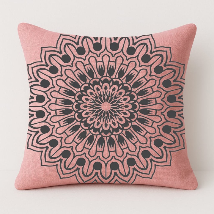 Set perne 50x50cm, roz, bumbac, medie fermitate