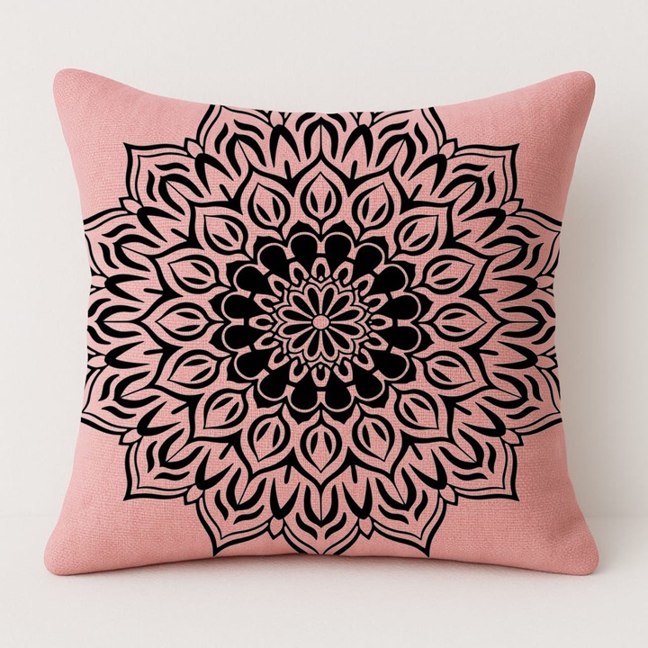 Set perna + față de pernă, roz, 50x50cm