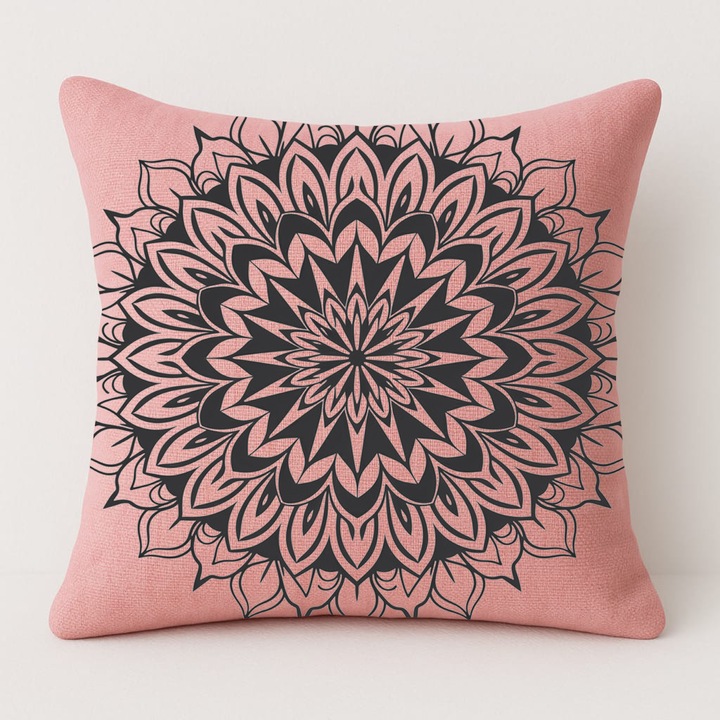 Set perne roz 50x50cm cu model