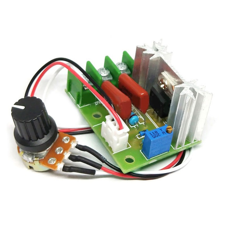 Regulator de tensiune si controler viteza motor SCR 2000W, AC 220V cu fir