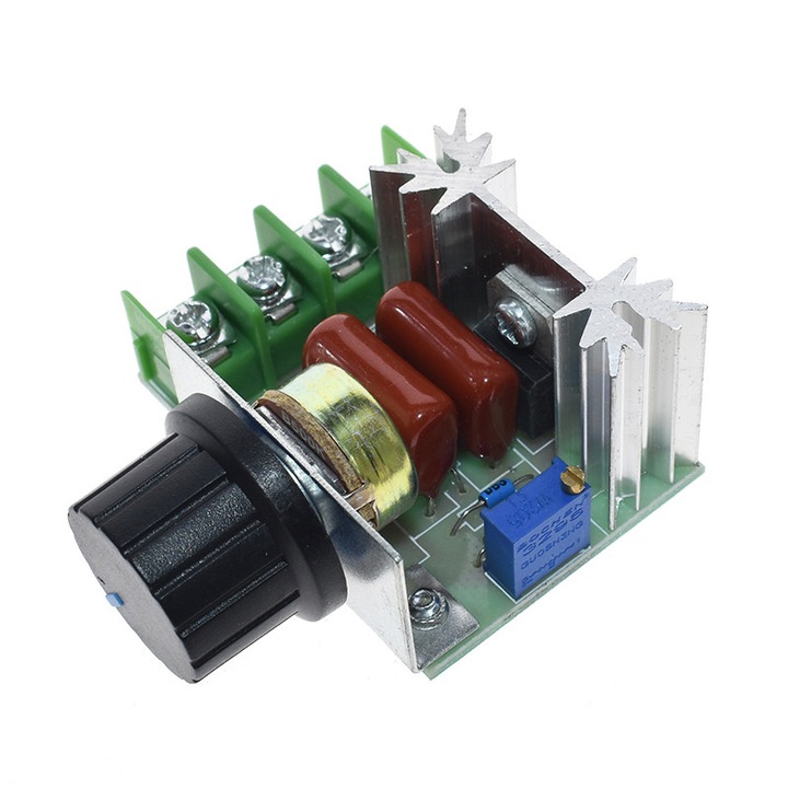 Regulator de tensiune si controler viteza motor SCR 2000W, AC 220V