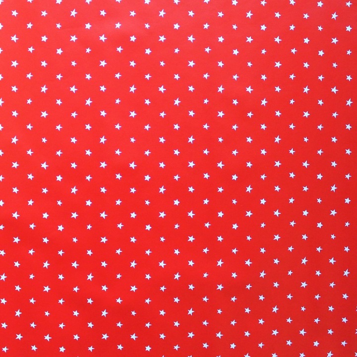 Hartie ambalat Rex, Craciun, stelute rosu, 200x70cm