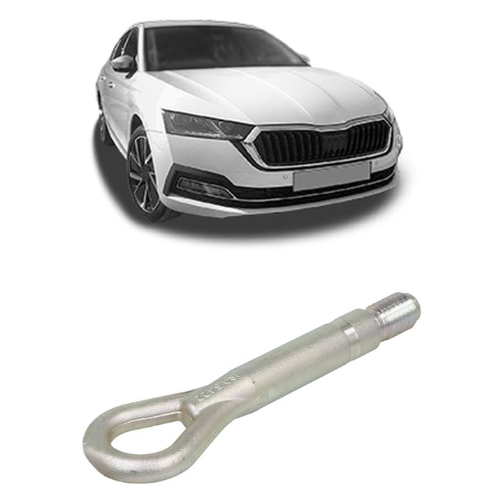 Cui carlig remorcare, tractare auto pentru SKODA OCTAVIA IV (NX3, NN3, PV3) 2020, Otel, Cri-Flo, 4 Stickere