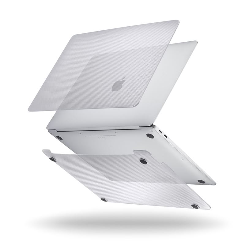 Carcasa Pipetto Hardshell Dots compatibila cu MacBook Air 13.3 inch 2020, Transparent