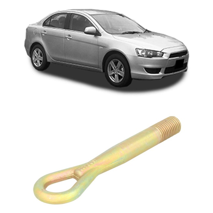 Cui carlig remorcare, tractare auto pentru MITSUBISHI LANCER VIII (CY_A, CZ_A) 2008 - 2015, Otel, Cri-Flo, 4 Stickere