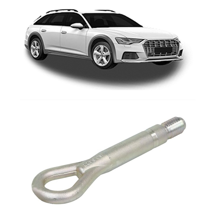 Cui carlig remorcare, tractare auto pentru AUDI A6 Allroad C8 (4AH) 2018, Otel, Cri-Flo, 4 Stickere