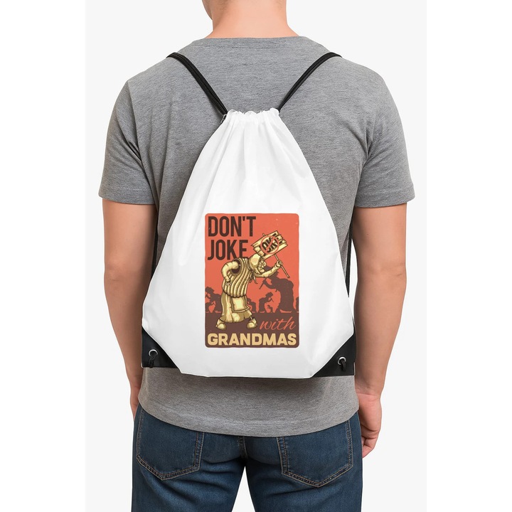 Rucsac alb unisex, compartiment încăpător, 40x30x1cm