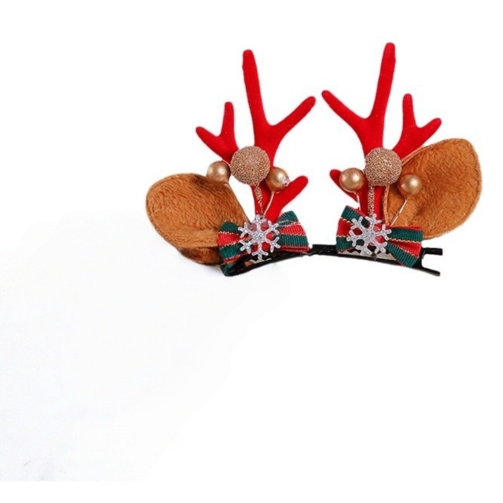 Karácsonyi haj kiegészítő, hajcsat, mérete 10cmx15cm, aranyos gyermek hajcsat. Arany gyümölcs mintával