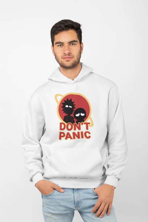 Унисекс суичър D&B MO00048 Рик и Морти бял - размер XL