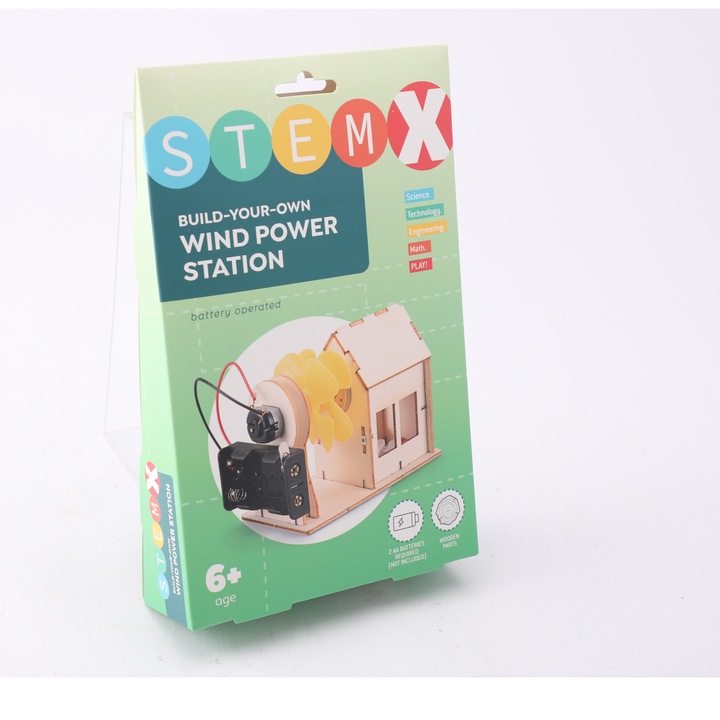 Set de constructie din lemn STEMX - Statie eoliana