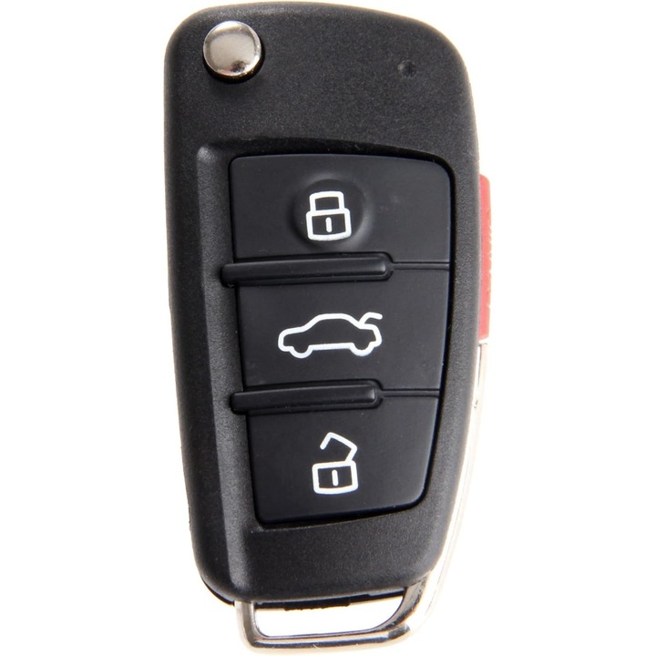 Кутия за ключ, 3 бутона, за Audi A3 8P, A4 B7, A6 C6, A8, черна, SA&SO General Store®