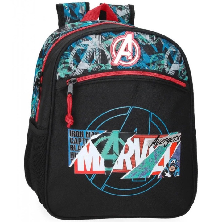 Ghiozdan baieti clasa 0, Marvel Shield, adaptabil, multicolor, 27x33x11 cm