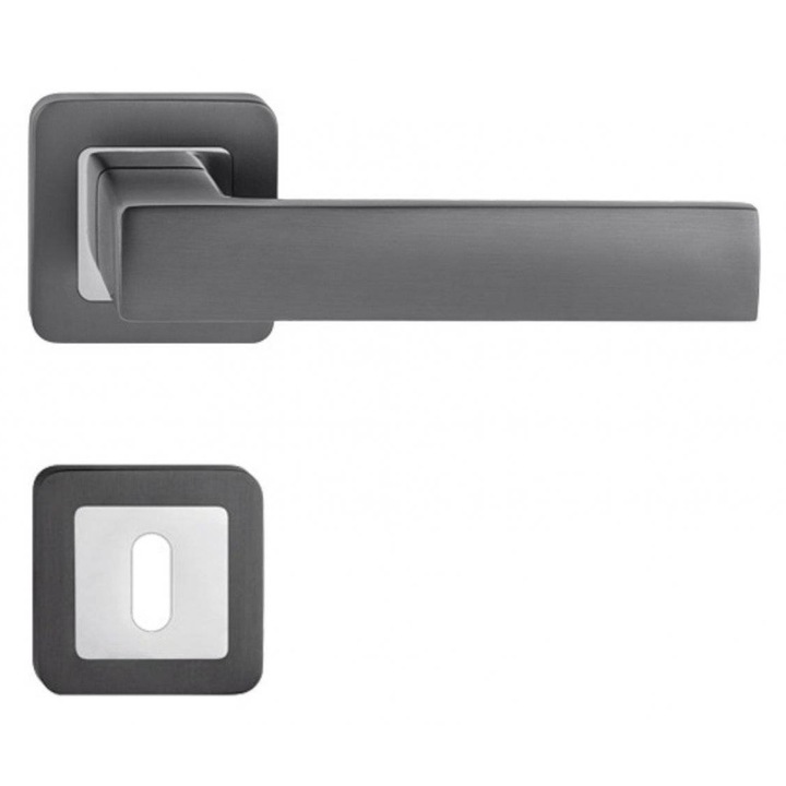 Manere usi TREND, crom - grafit, rozeta cheie