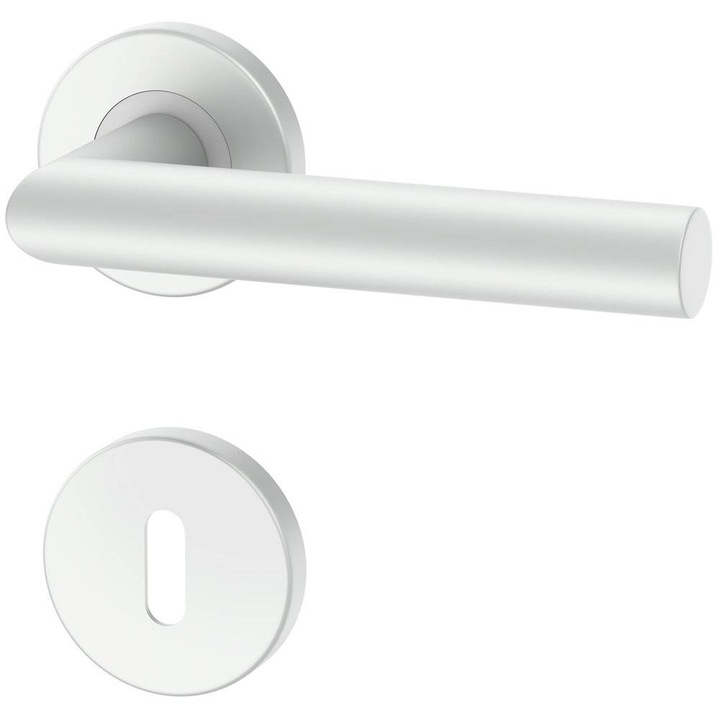 Manere usi UNO, crom satin, rozeta cheie