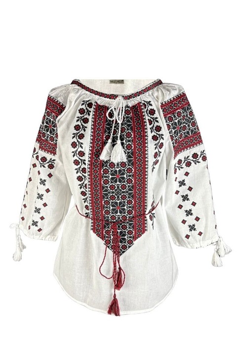 Bluza dama RA25 alb/rosu, marimea XL