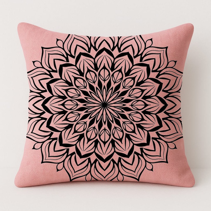 Párnahuzat-szett 50x50cm, rózsaszín, pamut, közepes kényelem