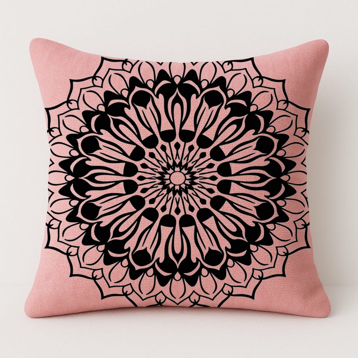 Párna és párnahuzat szett 50x50cm, rózsaszín, pehely anyagból